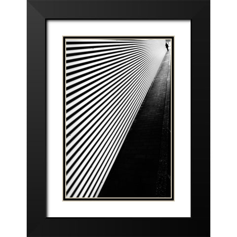 She Turn Her Back On My.. Black Modern Wood Framed Art Print with Double Matting by Castro, Joao