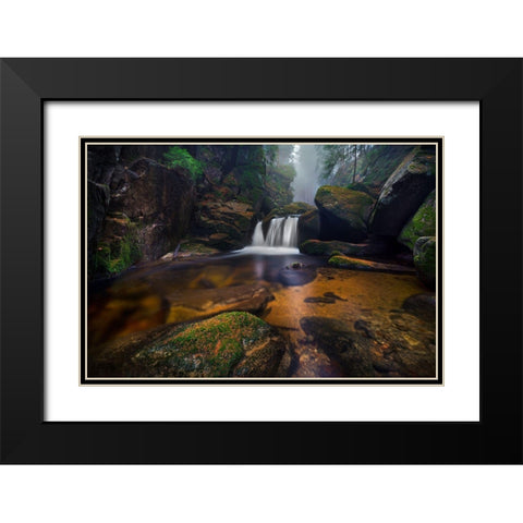 River Tales Black Modern Wood Framed Art Print with Double Matting by Stoszko, Lucjan