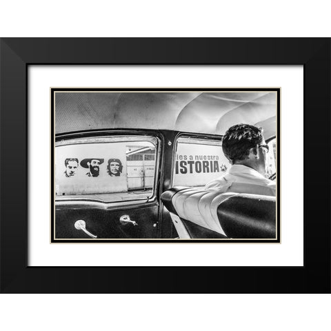 Inside Travelling - Outside History, Havana, Cuba Black Modern Wood Framed Art Print with Double Matting by Bauer, Andreas