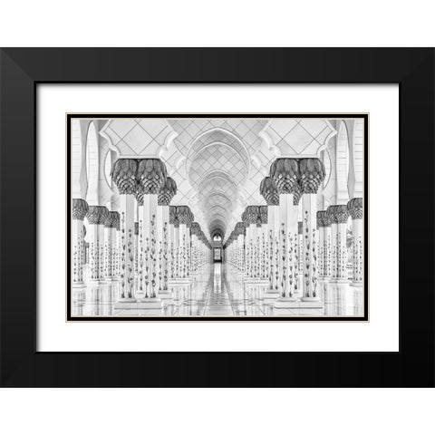 Kind Of Symmetry Black Modern Wood Framed Art Print with Double Matting by Schilbe, Stefan