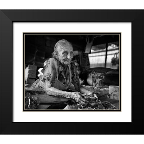Doapa Claudia. Tabasco-Mexico Black Modern Wood Framed Art Print with Double Matting by B Ferragut, Toni