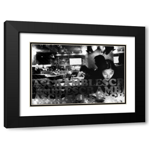 Cafe Black Modern Wood Framed Art Print with Double Matting by Suzuki, Tatsuo