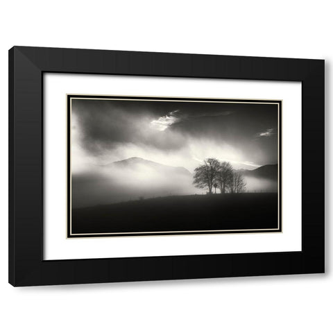 Morning Mood Black Modern Wood Framed Art Print with Double Matting by Pauli, Nina
