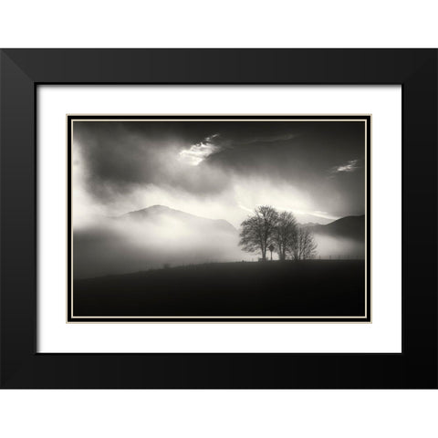 Morning Mood Black Modern Wood Framed Art Print with Double Matting by Pauli, Nina