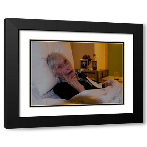 The Old One Black Modern Wood Framed Art Print with Double Matting by Caroline Stroksnes, Mette