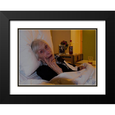 The Old One Black Modern Wood Framed Art Print with Double Matting by Caroline Stroksnes, Mette