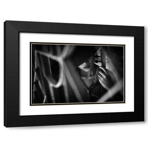 Untitled Black Modern Wood Framed Art Print with Double Matting by azalaka