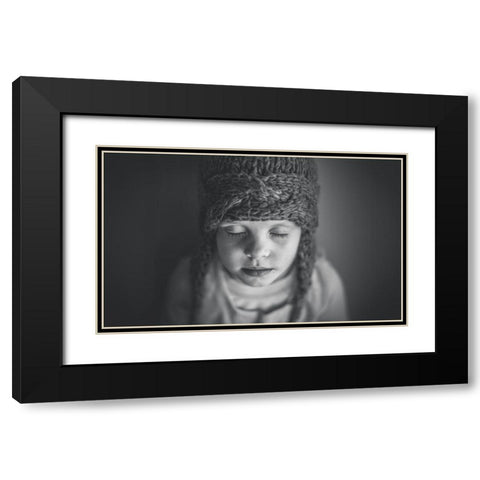 Sen Black Modern Wood Framed Art Print with Double Matting by Laczkowski, Wojciech