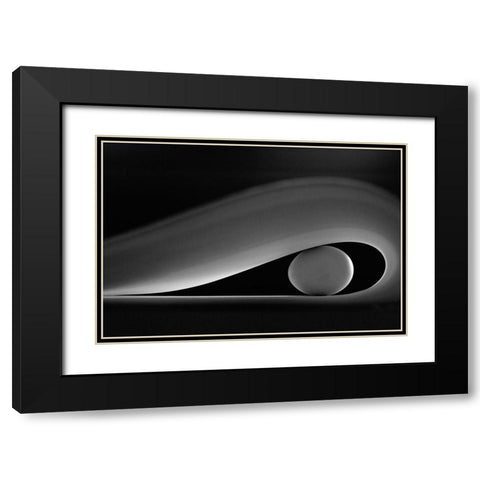 The Egg Black Modern Wood Framed Art Print with Double Matting by Azevedo, Olavo