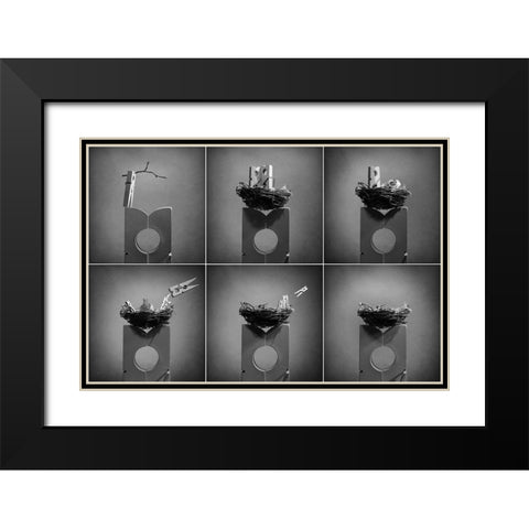 The Nest Black Modern Wood Framed Art Print with Double Matting by Ivanova, Victoria