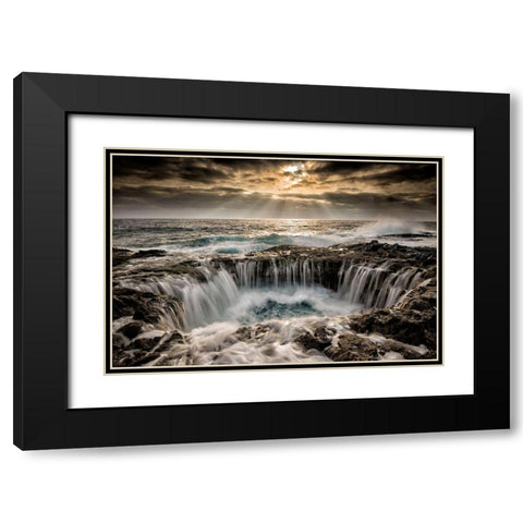 Genesis Black Modern Wood Framed Art Print with Double Matting by George, Andrew