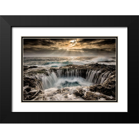 Genesis Black Modern Wood Framed Art Print with Double Matting by George, Andrew
