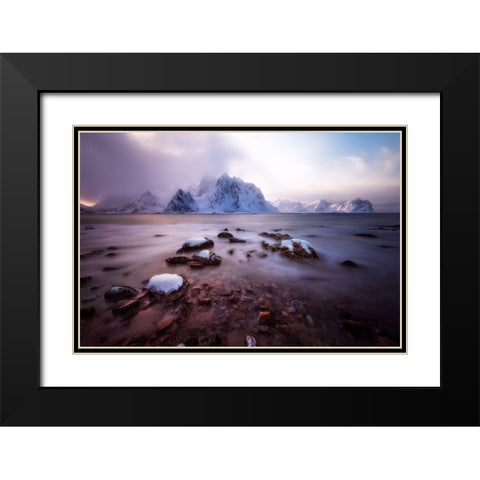 Paradise Black Modern Wood Framed Art Print with Double Matting by Martin Castan, David