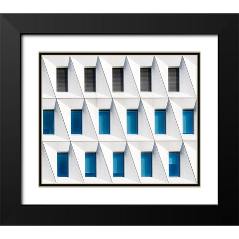 Backslashed Black Modern Wood Framed Art Print with Double Matting by Vangindertael, Luc