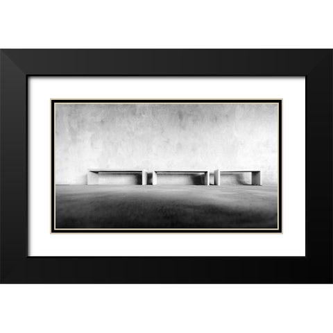 Welkenraedt Funeral Centre Black Modern Wood Framed Art Print with Double Matting by Pixxelpark