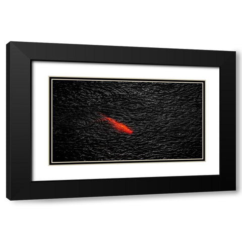 Untitled Black Modern Wood Framed Art Print with Double Matting by Pour Khoshamouz, Saman