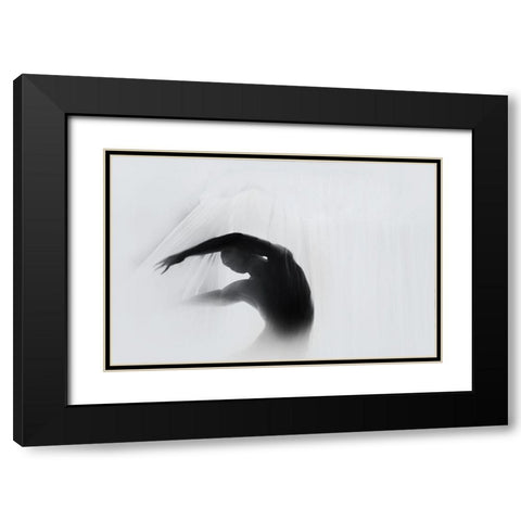 The Dance Of Silence Black Modern Wood Framed Art Print with Double Matting by Haghi, Babak