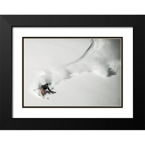 Swing Black Modern Wood Framed Art Print with Double Matting by Trevillot, Benjamin