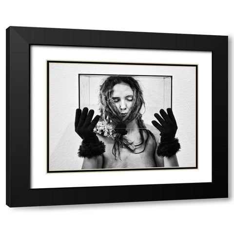 The Glass Prison Black Modern Wood Framed Art Print with Double Matting by Dirven, Ton
