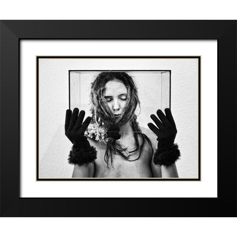 The Glass Prison Black Modern Wood Framed Art Print with Double Matting by Dirven, Ton
