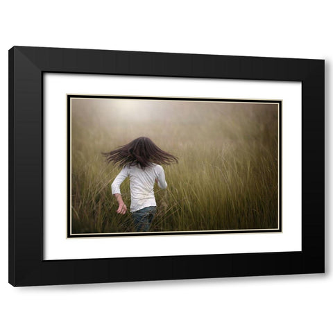 Noni Black Modern Wood Framed Art Print with Double Matting by Yudhi Winarno, Teguh