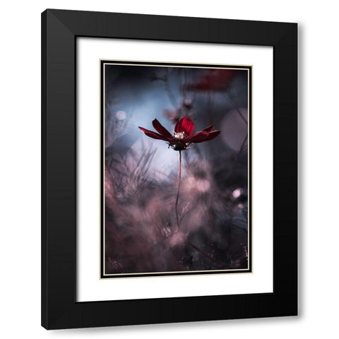 Tenue De Soirace Black Modern Wood Framed Art Print with Double Matting by Bravin, Fabien