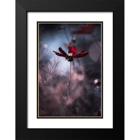 Tenue De Soirace Black Modern Wood Framed Art Print with Double Matting by Bravin, Fabien