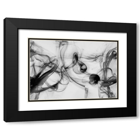 Scream Black Modern Wood Framed Art Print with Double Matting by Ikeda, Keisuke