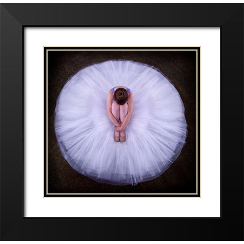 Young Ballerina Black Modern Wood Framed Art Print with Double Matting by Pentony MA, Pauline