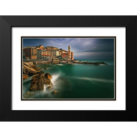 Tellaro... Black Modern Wood Framed Art Print with Double Matting by Browko, Krzysztof