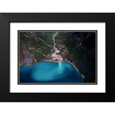 Clear Stream Black Modern Wood Framed Art Print with Double Matting by Photography By, Danish