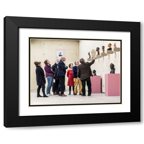 Sculptors Guild Field Trip Black Modern Wood Framed Art Print with Double Matting by Baetsen, Tom