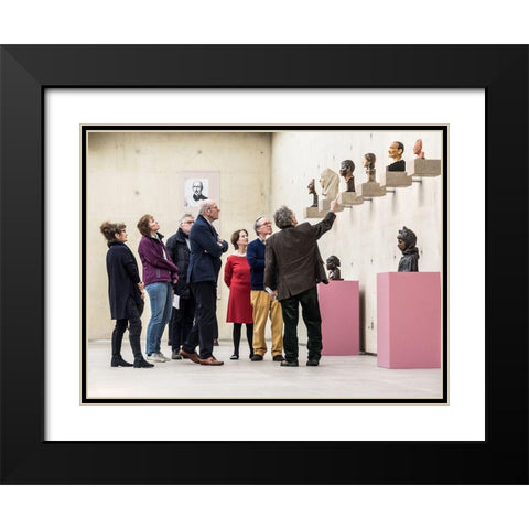 Sculptors Guild Field Trip Black Modern Wood Framed Art Print with Double Matting by Baetsen, Tom