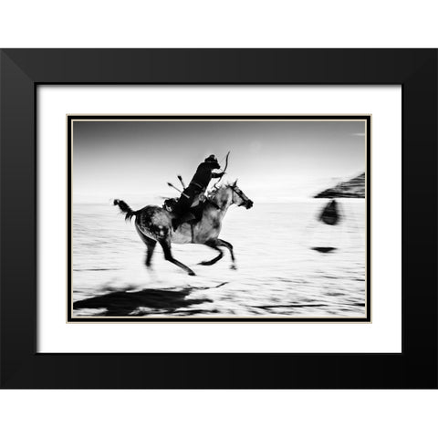 Untitled Black Modern Wood Framed Art Print with Double Matting by Yilmaz, Murat