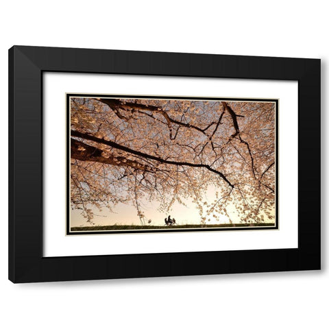 Way Back Black Modern Wood Framed Art Print with Double Matting by Takanobu, Kano