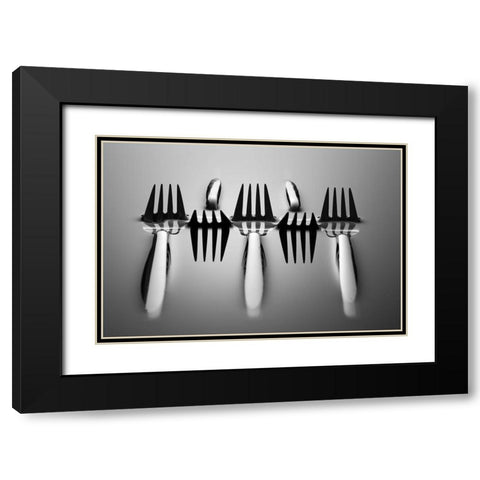 Drowning Black Modern Wood Framed Art Print with Double Matting by De Kogel, Wieteke