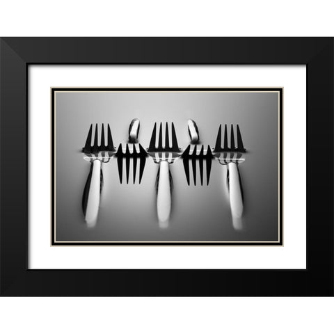 Drowning Black Modern Wood Framed Art Print with Double Matting by De Kogel, Wieteke