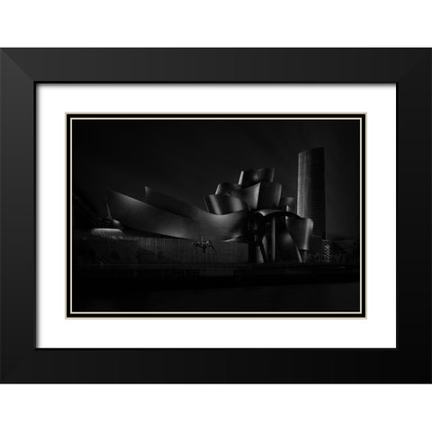 Black (Guggenheim) Angle Iv Black Modern Wood Framed Art Print with Double Matting by Pablo De, Juan