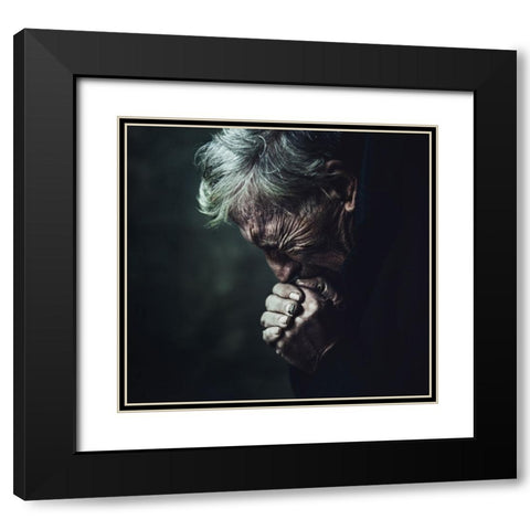 Untitled Black Modern Wood Framed Art Print with Double Matting by Jovanovic, Koki