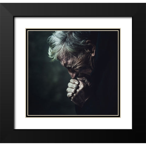 Untitled Black Modern Wood Framed Art Print with Double Matting by Jovanovic, Koki