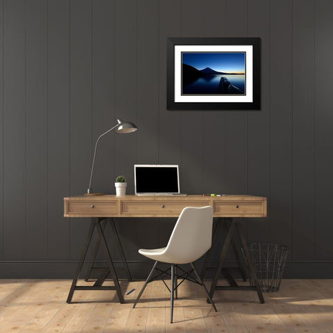 Silence Black Modern Wood Framed Art Print with Double Matting by Isei, Manabu