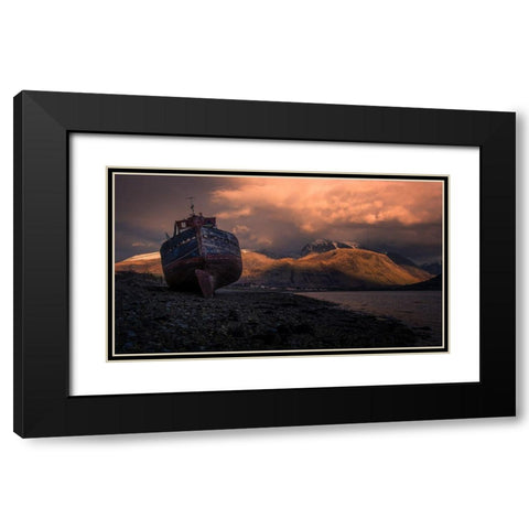 Wrecked! Black Modern Wood Framed Art Print with Double Matting by Deakin, Karen