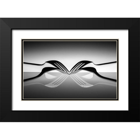Spider Black Modern Wood Framed Art Print with Double Matting by De Kogel, Wieteke