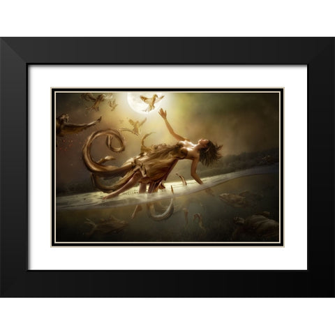 Diversity Black Modern Wood Framed Art Print with Double Matting by Kiciak, Christophe