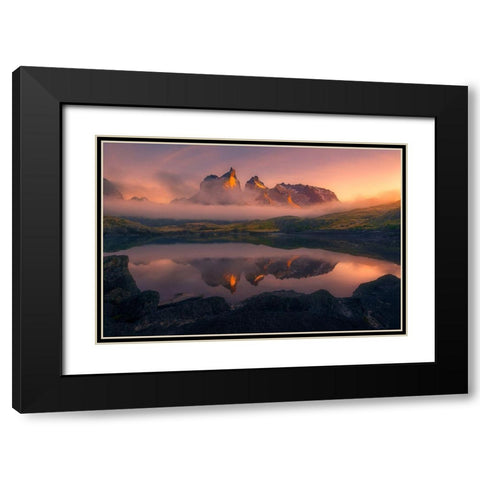 Eternity Black Modern Wood Framed Art Print with Double Matting by Moore, Chris