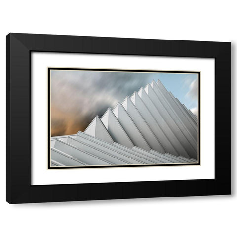 Pyramid Lille Ii Black Modern Wood Framed Art Print with Double Matting by Claes, Gilbert