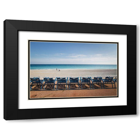 Sea Breeze Black Modern Wood Framed Art Print with Double Matting by Palazon, Paco
