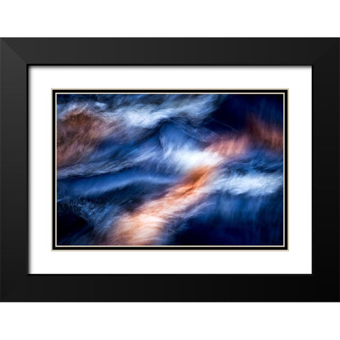 Dreamy Rapid Black Modern Wood Framed Art Print with Double Matting by Damsten, Petri