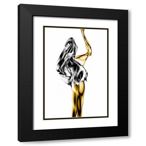Naked Black Modern Wood Framed Art Print with Double Matting by Marini, Roberto