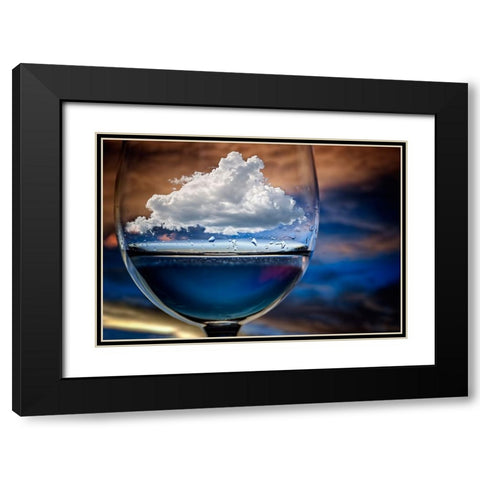 Cloud In A Glass Black Modern Wood Framed Art Print with Double Matting by Peinado, Chechi